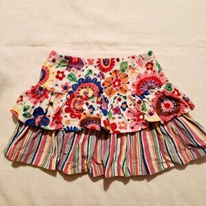 Hanna Andersson girls size 110 or 5 floral with stripes, have modesty shorts